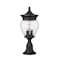 Z-Lite Davina 3 Light Outdoor Pier Mounted Fixture, 9in. W x 22.25in. H, Black 5016PHMR-553PM-BK - alternate 1
